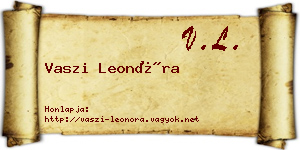 Vaszi Leonóra névjegykártya
